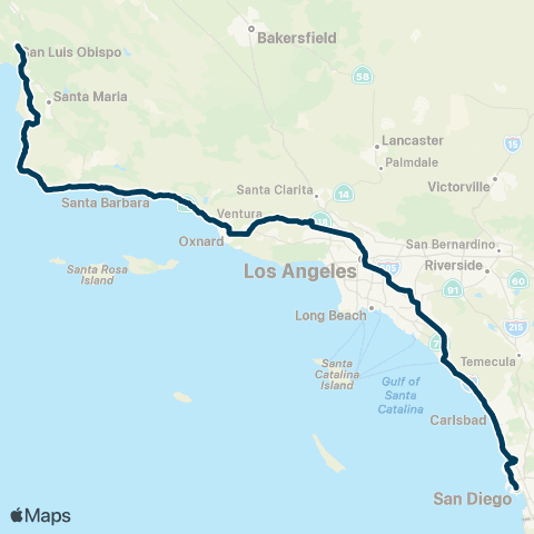 Pacific Surfliner Pacific Surfliner map