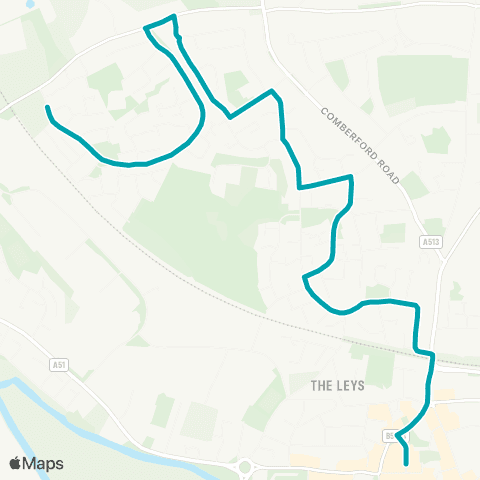 Arriva Midlands Bus Station - Burford map