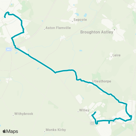 Arriva Midlands The Crescent Bus Sta - George St Car Pk map