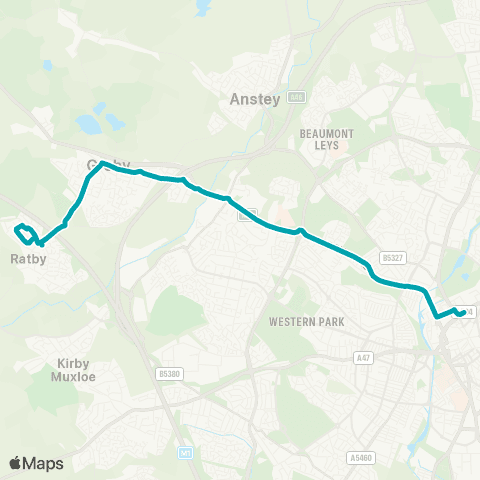 Arriva Midlands St Margaret's Bus Station - Nook Close map