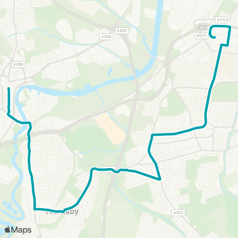 Arriva North East Bus Sta Stand 12 - High Street Stand B map