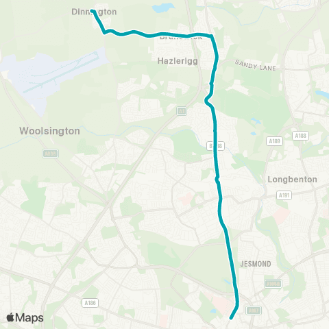 Arriva North East Haymarket Bus Station - Front Street map