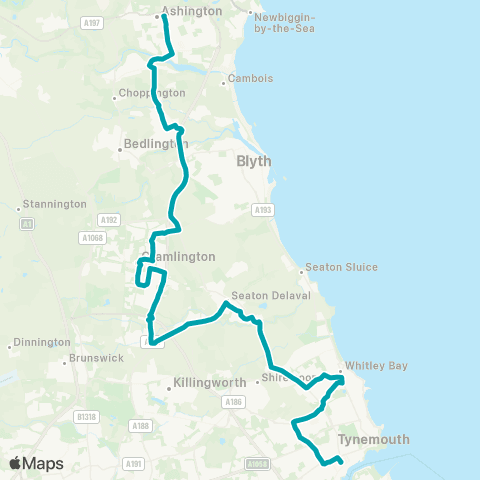 Arriva North East Bus Station - Park Avenue / Whitley Road map