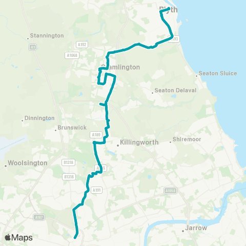 Arriva North East Bus Station - Haymarket Bus Station map