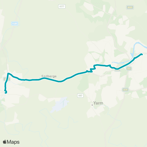 Arriva North East Bus Station Stand 17 - Tubwell Row map