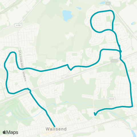 Arriva North East Burnside Business / Enterprise Coll - Sta Rd / Town Ctr map