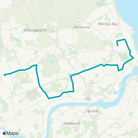 Arriva North East Ennerdale Rd-Hayton Rd - Hmrc Benton Pk View map