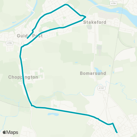 Arriva North East The Square - Clayton Arms map