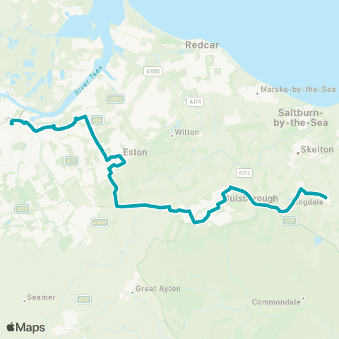 Arriva North East Meadow Dale Court - Bus Station Stand 11 map