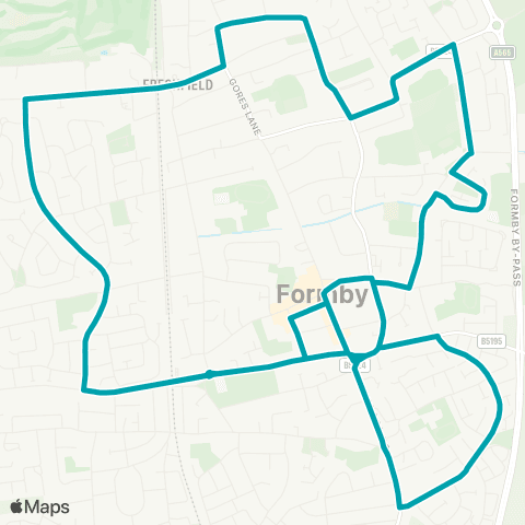 Arriva North West Formby Village - Formby Village map