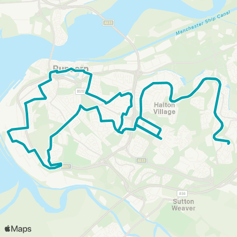 Arriva North West Murdishaw Cen. - Murdishaw Cen. map