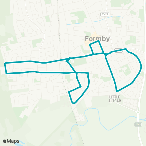 Arriva North West Formby Village - Formby Village map