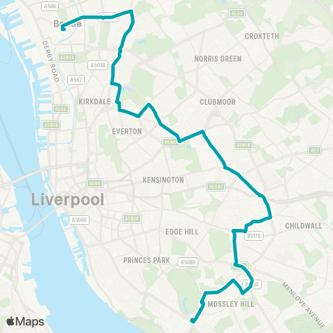 Arriva North West Bootle Bus Station - Brelade Road map