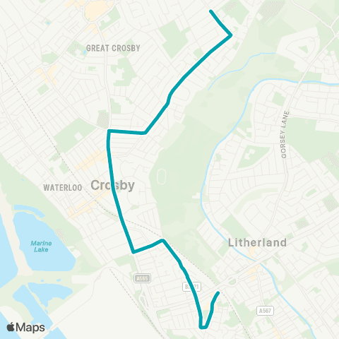 Arriva North West Seaforth Station - Lupton Drive map