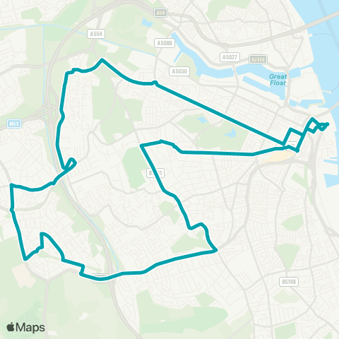 Arriva North West Woodside Interchange - Woodside Interchange map