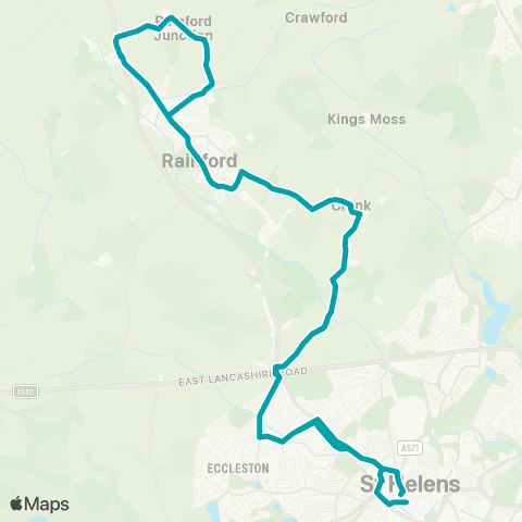Arriva North West Chalon Way West - Church Street map