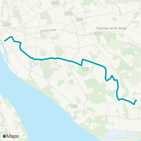 Arriva North West Halewood Shopping Centre - Liverpool One map