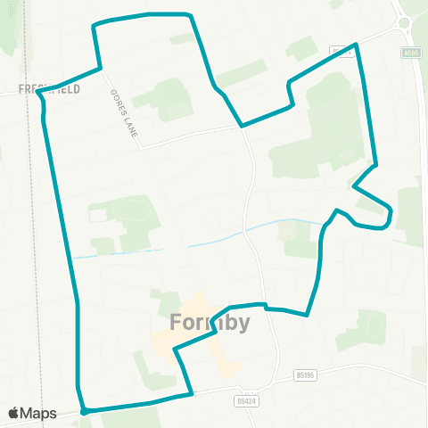 Arriva North West Formby Village - Formby Village map