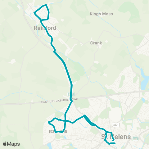 Arriva North West Chalon Way West - Church Street map