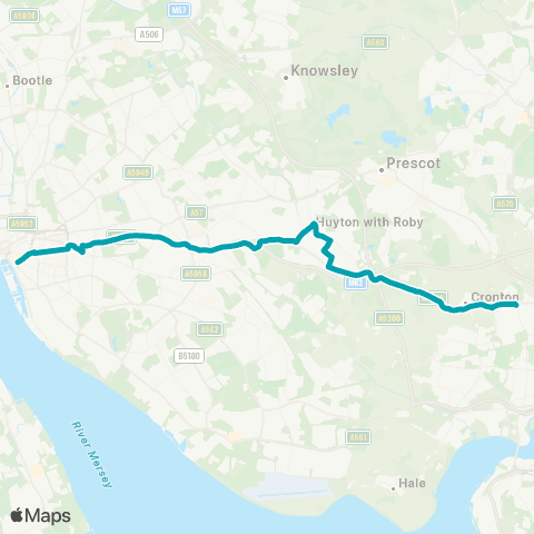 Arriva North West The Globe - Liverpool One map