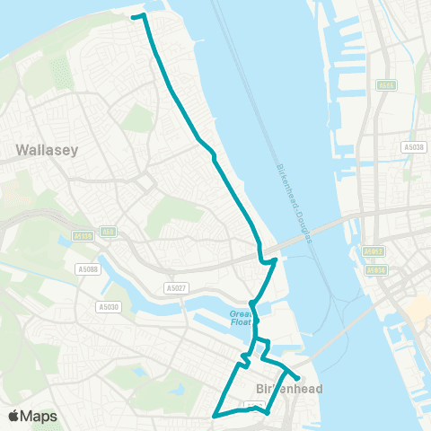 Arriva North West Morrisons - Kings Parade map