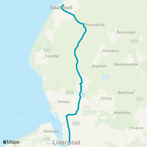 Arriva North West Pilling Lane - Queen Square Bus Station map