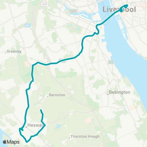 Arriva North West Heswall Bus Station - Hood Street map