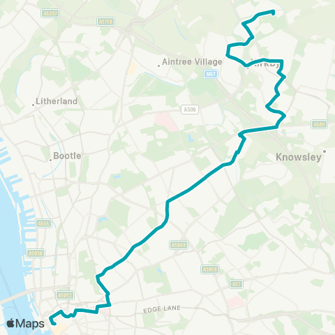 Arriva North West Willow Way - Queen Square Bus Station map