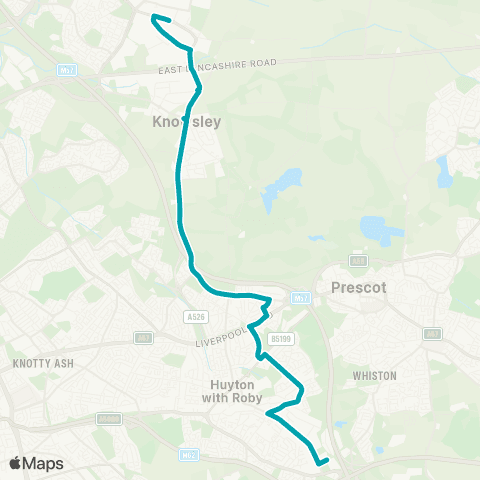 Arriva North West Wilson Road - Admin Road map
