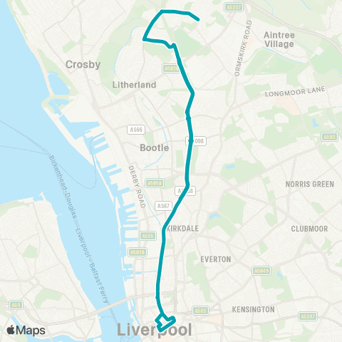 Arriva North West St Oswalds Lane - Magdalene Square map