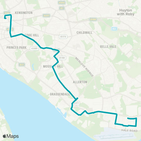 Arriva North West Morrisons - Daulby Street map