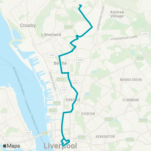 Arriva North West Magdalene Square - Queen Square Bus Sta map