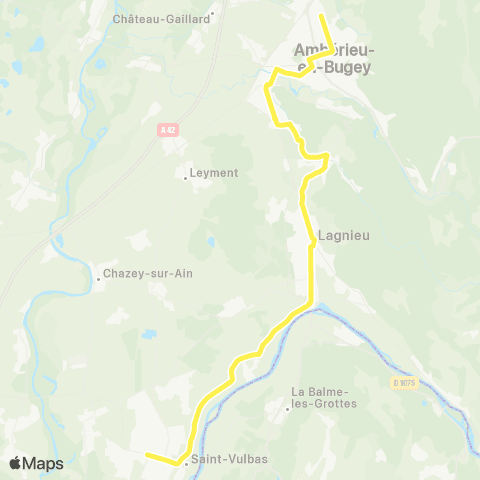 ARA Cars Région Ain Ambérieu-en-Bugey - Lagnieu - Pipa map