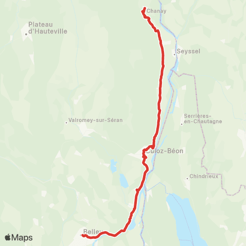 ARA Cars Région Ain Chanay-Culoz-Belley map