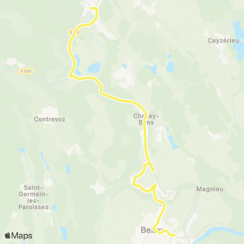 ARA Cars Région Ain Virieu le Grand-Belley map