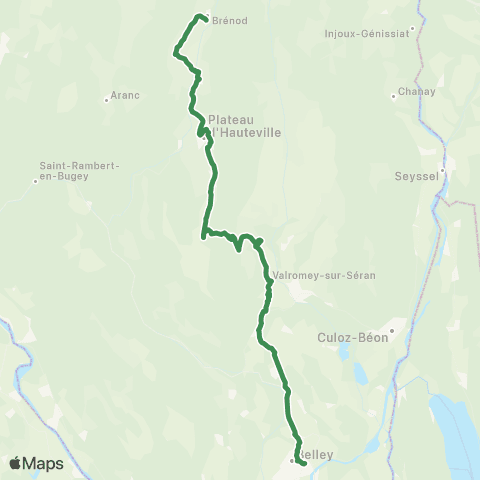 ARA Cars Région Ain Hauteville-Belley map