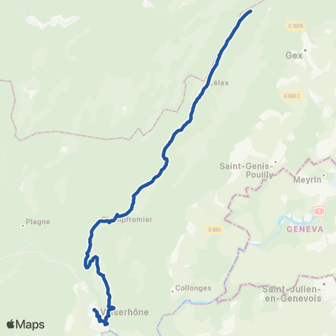 ARA Cars Région Ain Mijoux-Valserhone map