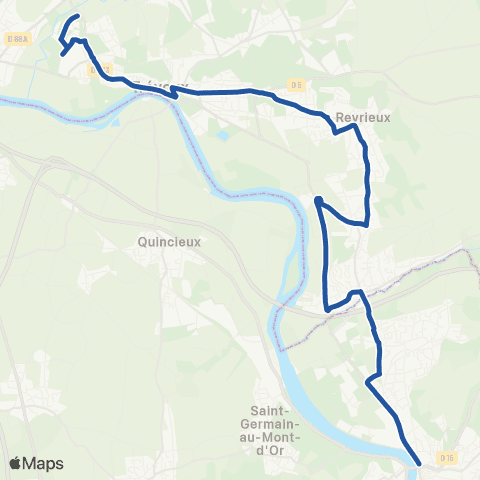 ARA Cars Région Ain Trévoux-Neuville / Saône map