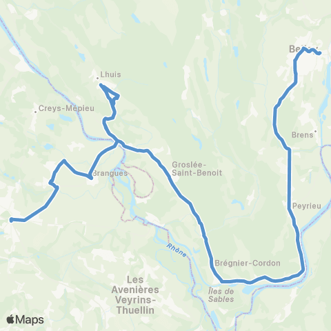 ARA Cars Région Ain Belley-Morestel map