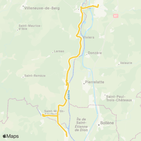 ARA Cars Région Ardèche Pont St Esprit - St Thomé - Montélimar map