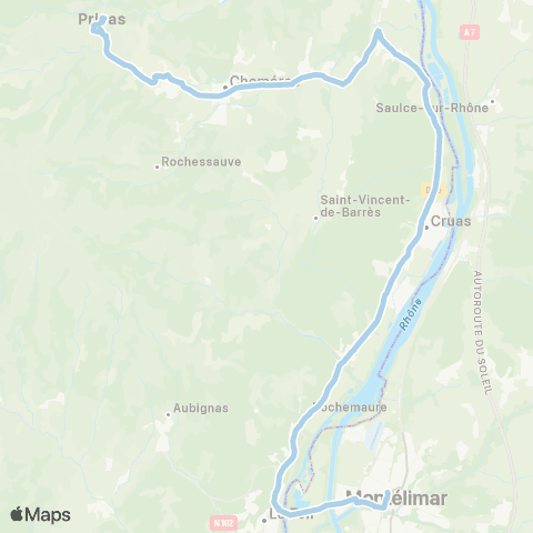 ARA Cars Région Ardèche Privas - Montélimar map