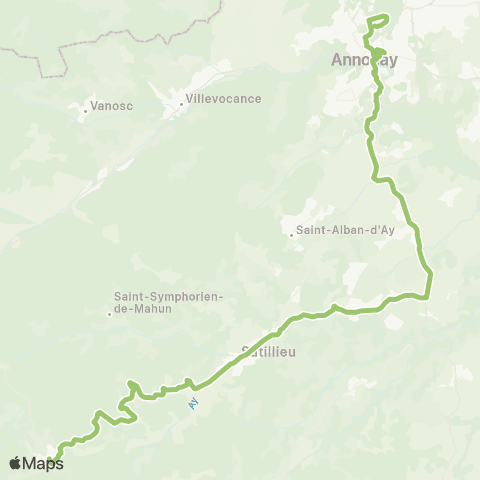 ARA Cars Région Ardèche Annonay - Satillieu - Lalouvesc map