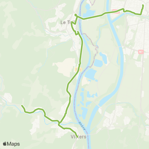 ARA Cars Région Ardèche St Thomé - Viviers-le Teil-Montélimar map