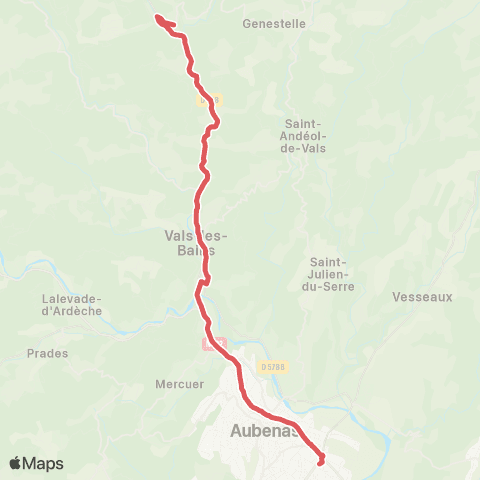 ARA Cars Région Ardèche Antraigues - Aubenas map