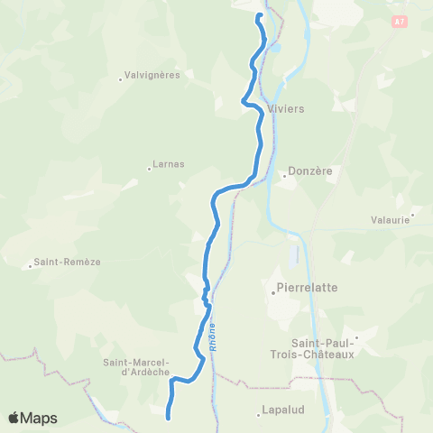 ARA Cars Région Ardèche Montélimar - Bourg St Andéol - Pierrelatte map