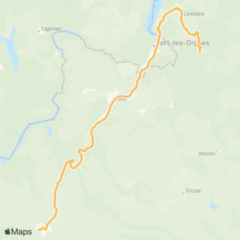 ARA Cars Région Cantal Champs-sur-Trentaine - Mauriac map