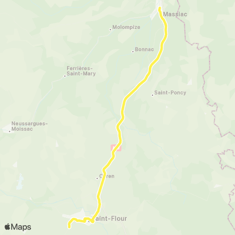 ARA Cars Région Cantal Massiac - Saint-Flour map