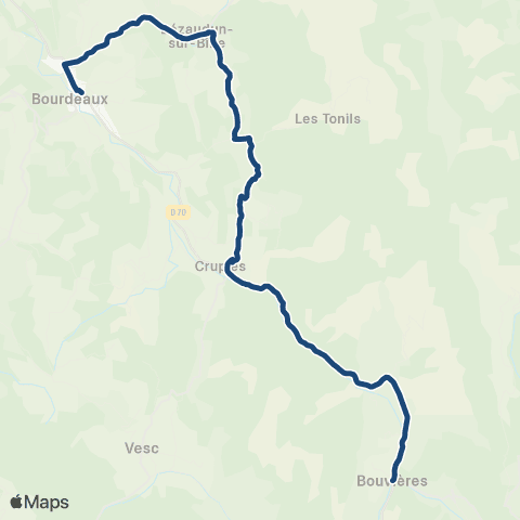 ARA Cars Région Drôme - Scolaire Sco Poet Celard - Bourdeaux map