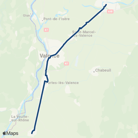 ARA Cars Région Drôme - Scolaire Sco Desserte CFA Livron map