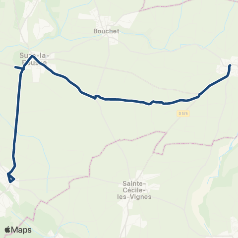 ARA Cars Région Drôme - Scolaire Sco Tulette - Rochegude - Suze la Rousse map